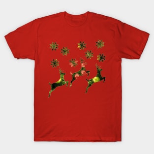Christmas Decoration in Green and Red T-Shirt
